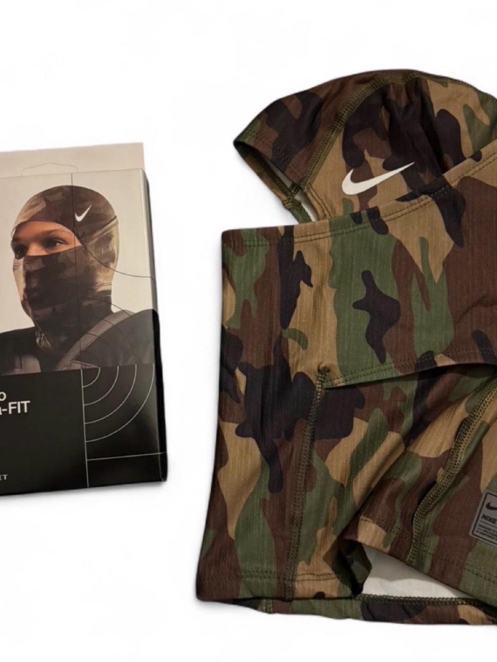 Nike Men’s Camouflage Hooded Balaclava - Green Brown Black